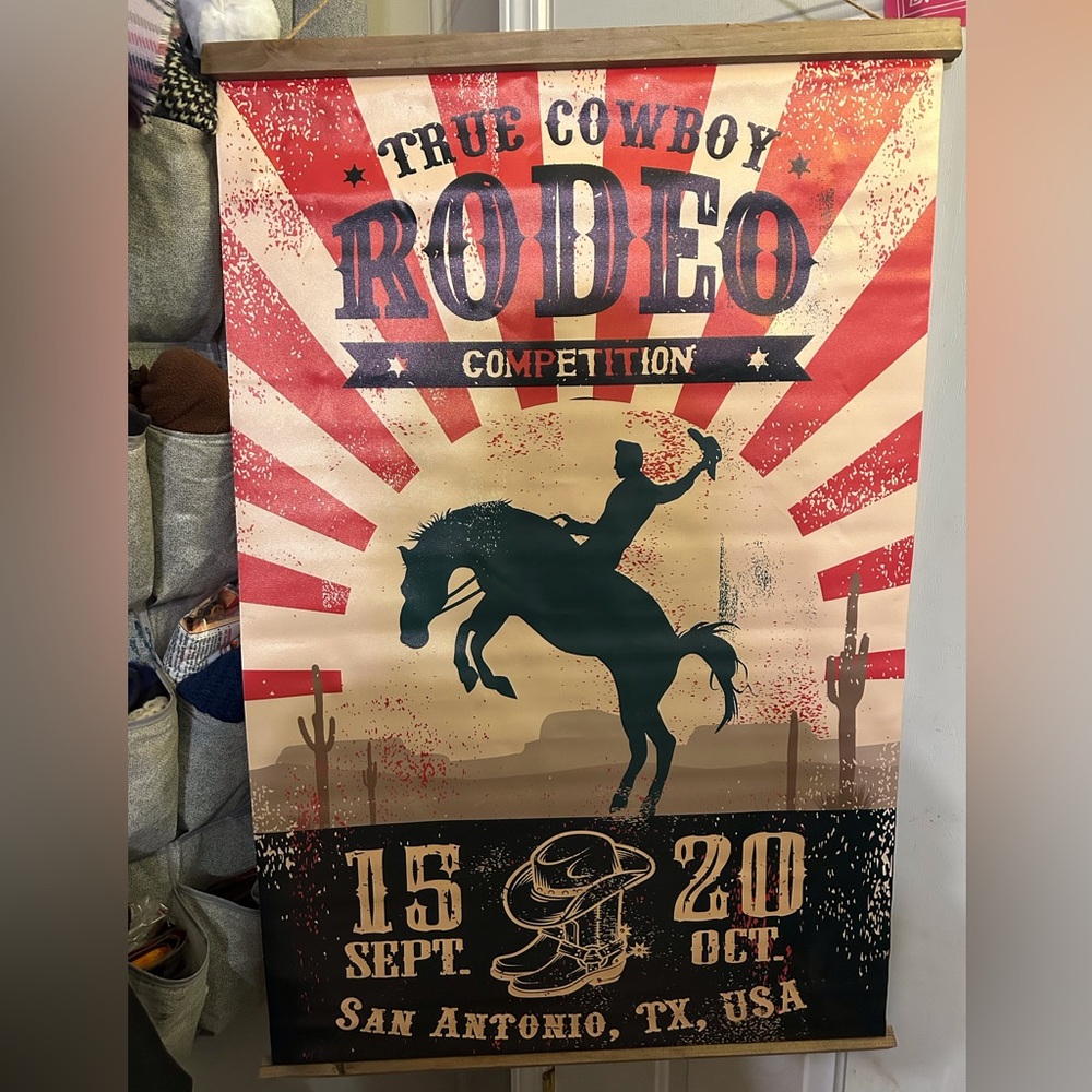 True Cowboy Rodeo Competition Poster